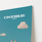 Canterbury England Travel Poster