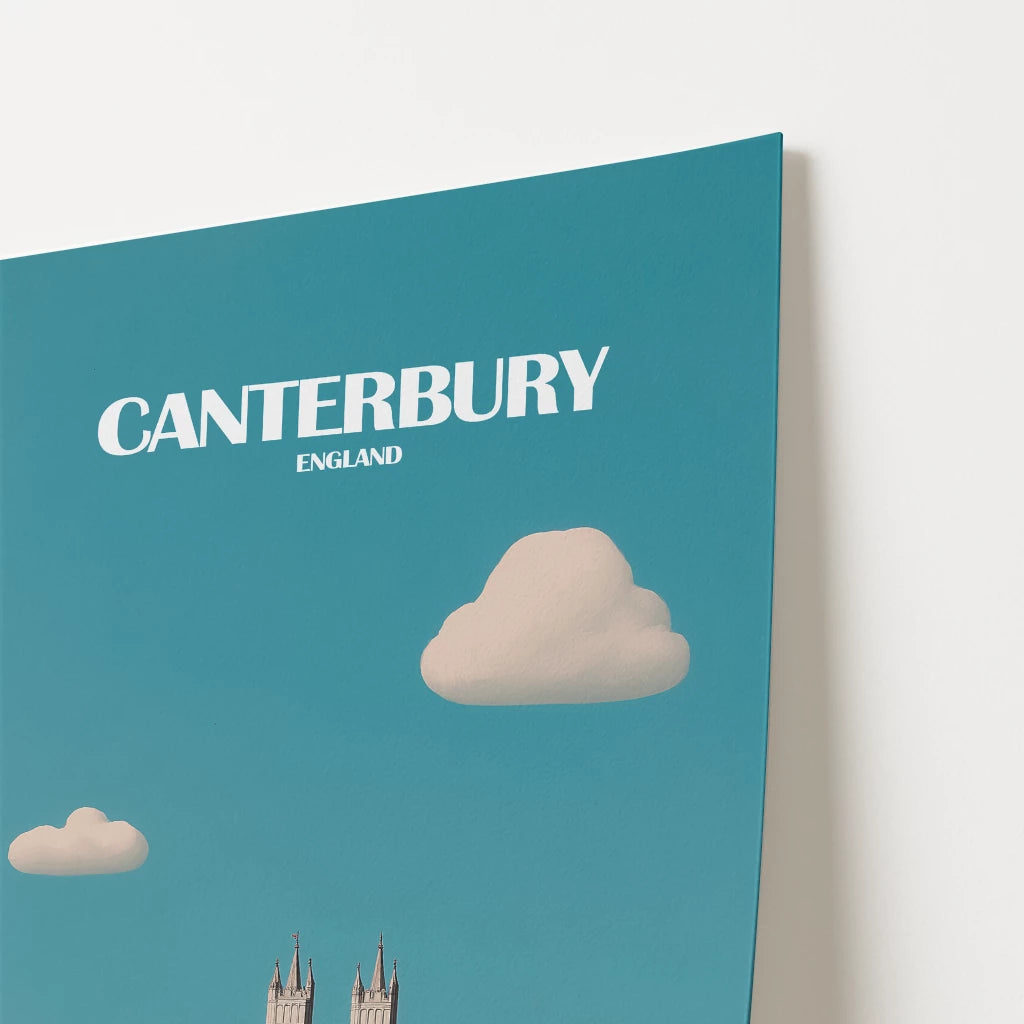Canterbury England Travel Poster