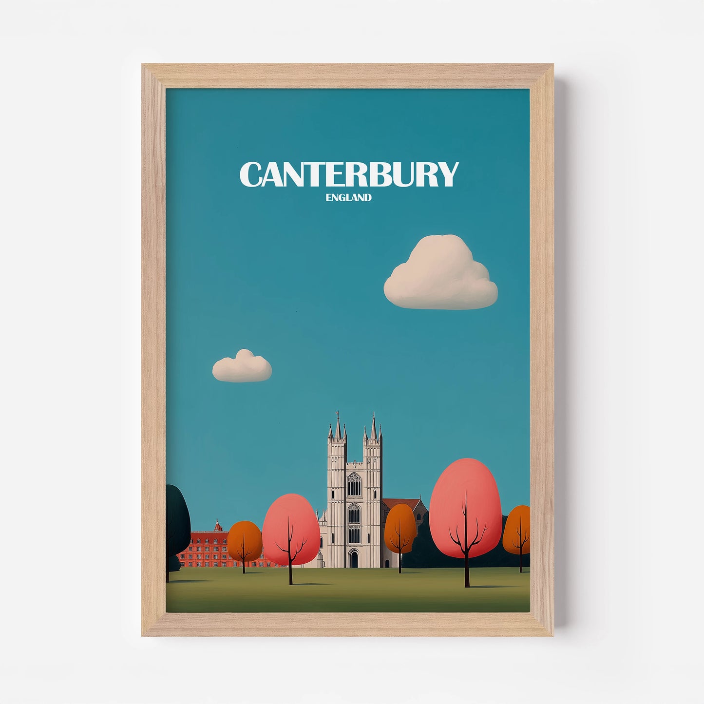 Canterbury England Travel Poster