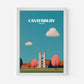 Canterbury England Travel Poster