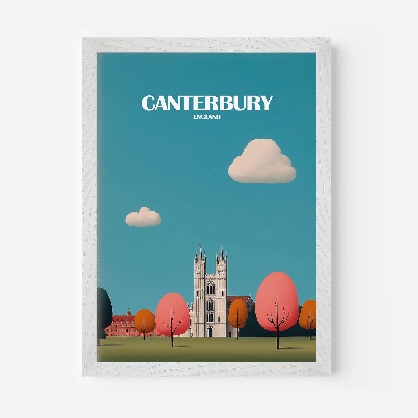 Canterbury England Travel Poster