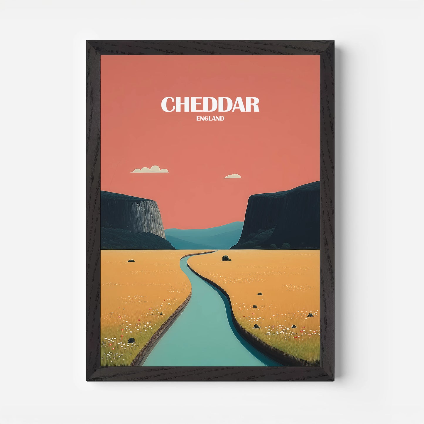Cheddar Gorge Somerset England Travel Poster