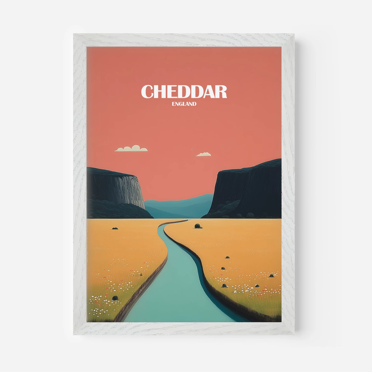 Cheddar Gorge Somerset England Travel Poster