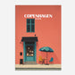 Copenhagen Cafe Denmark Europe Travel Poster