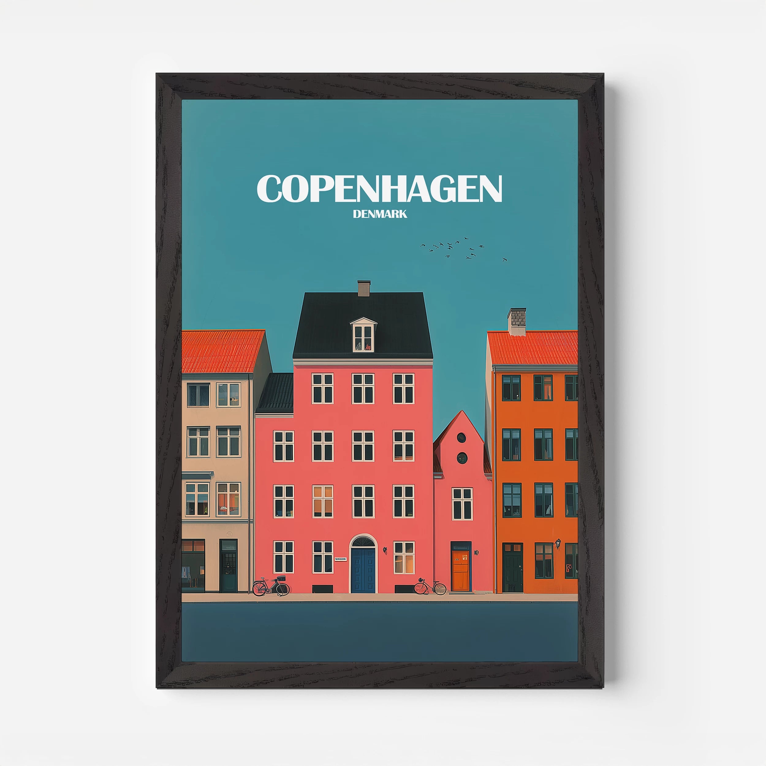 Copenhagen Denmark Europe Travel Poster