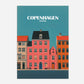 Copenhagen Denmark Europe Travel Poster