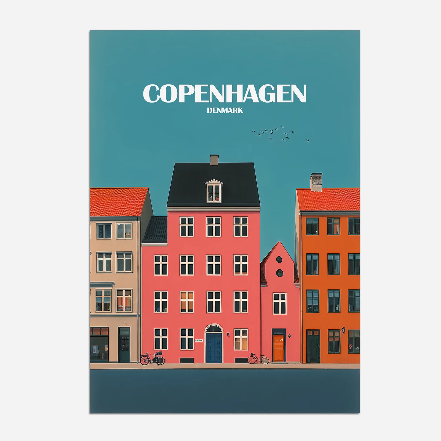 Copenhagen Denmark Europe Travel Poster