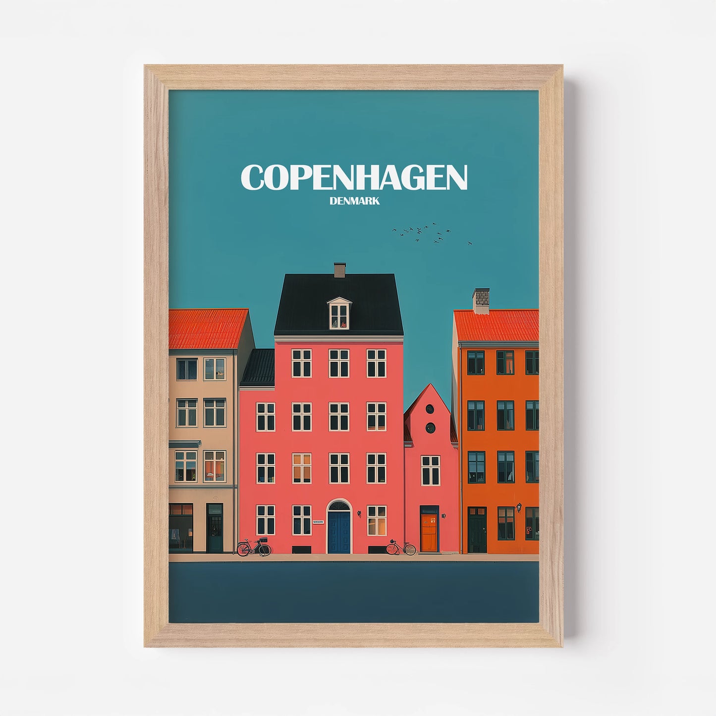 Copenhagen Denmark Europe Travel Poster