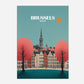 Brussels Belgium Europe Travel Poster