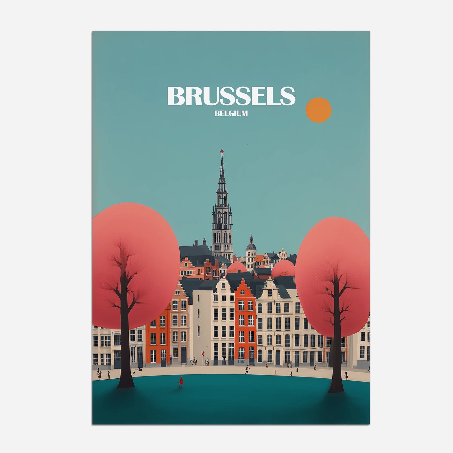 Brussels Belgium Europe Travel Poster