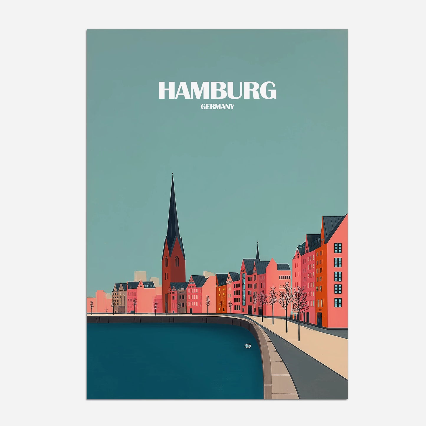 Hamburg Germany Europe Travel Poster