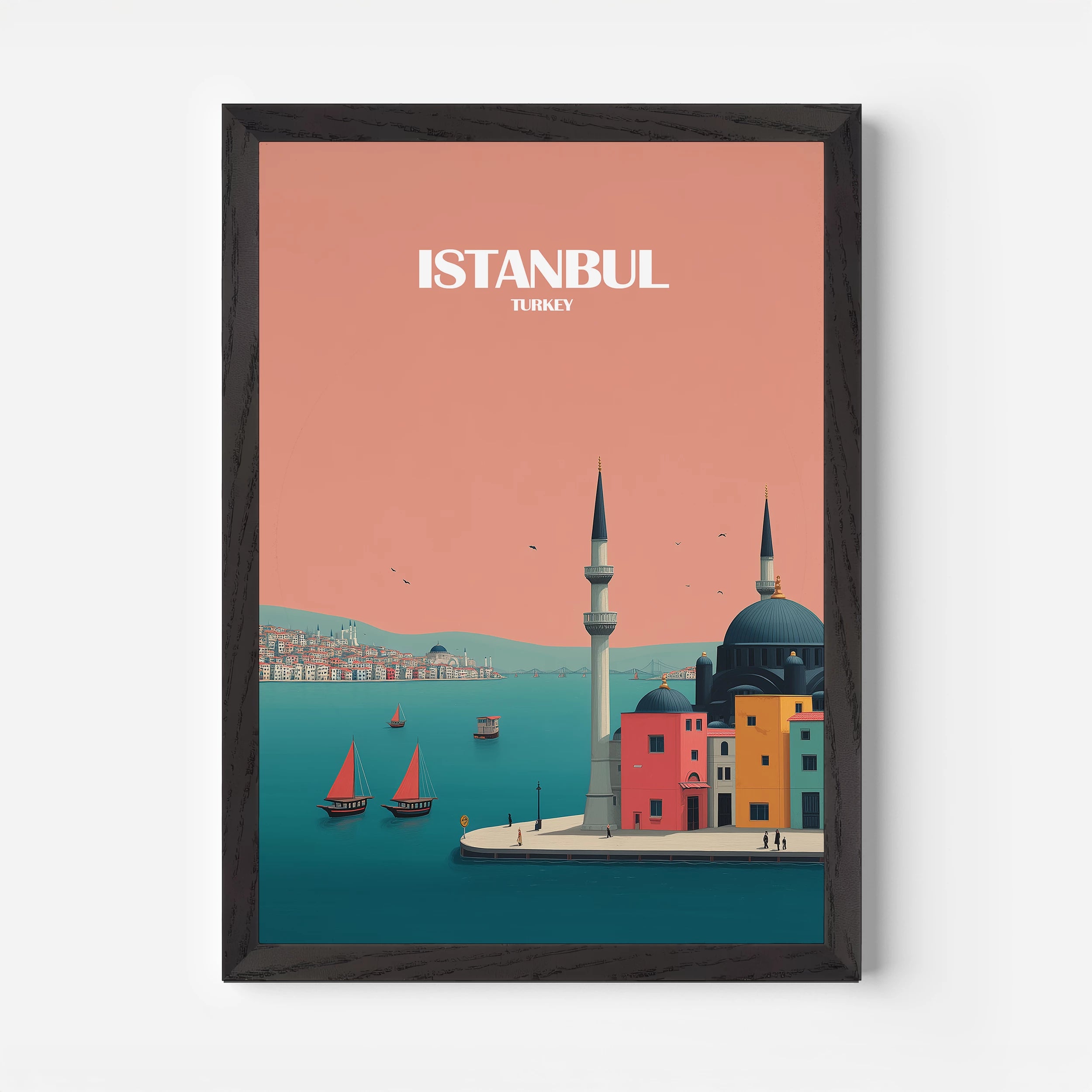 Istanbul Turkey Europe Travel Poster