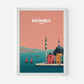 Istanbul Turkey Europe Travel Poster
