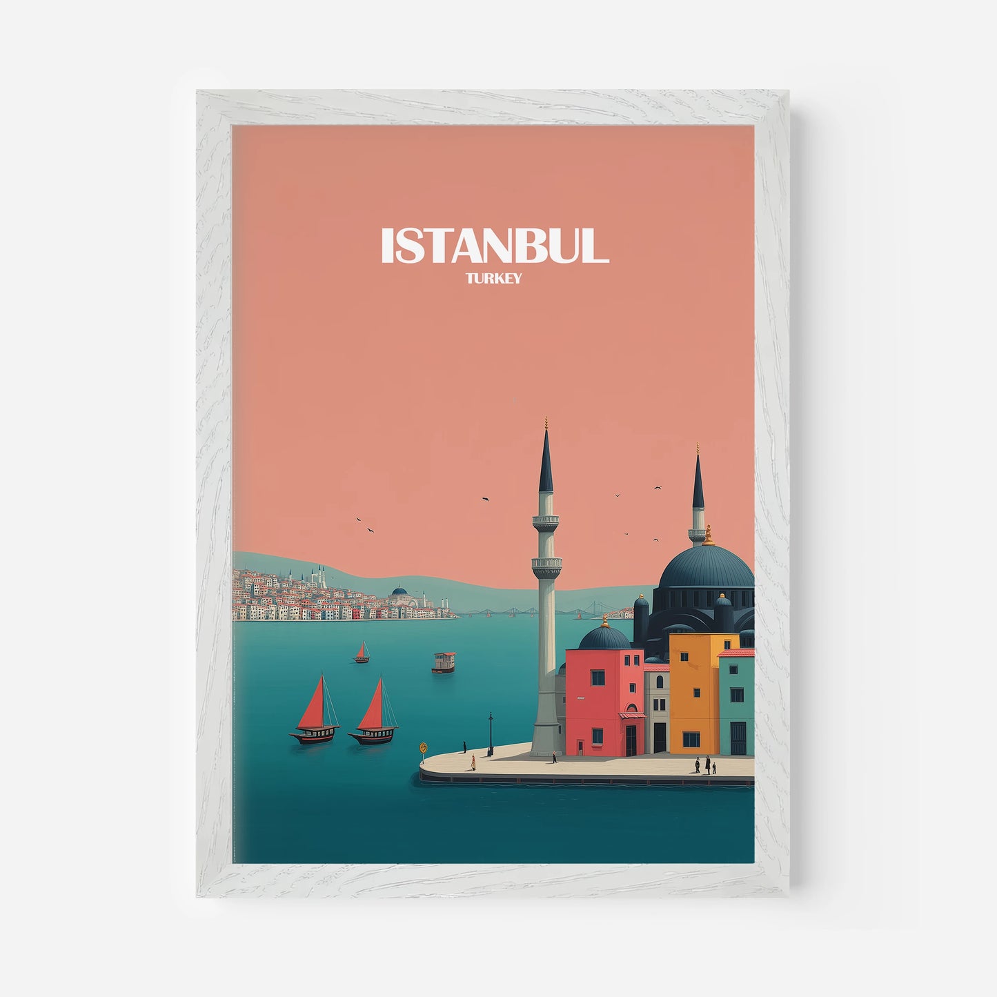 Istanbul Turkey Europe Travel Poster