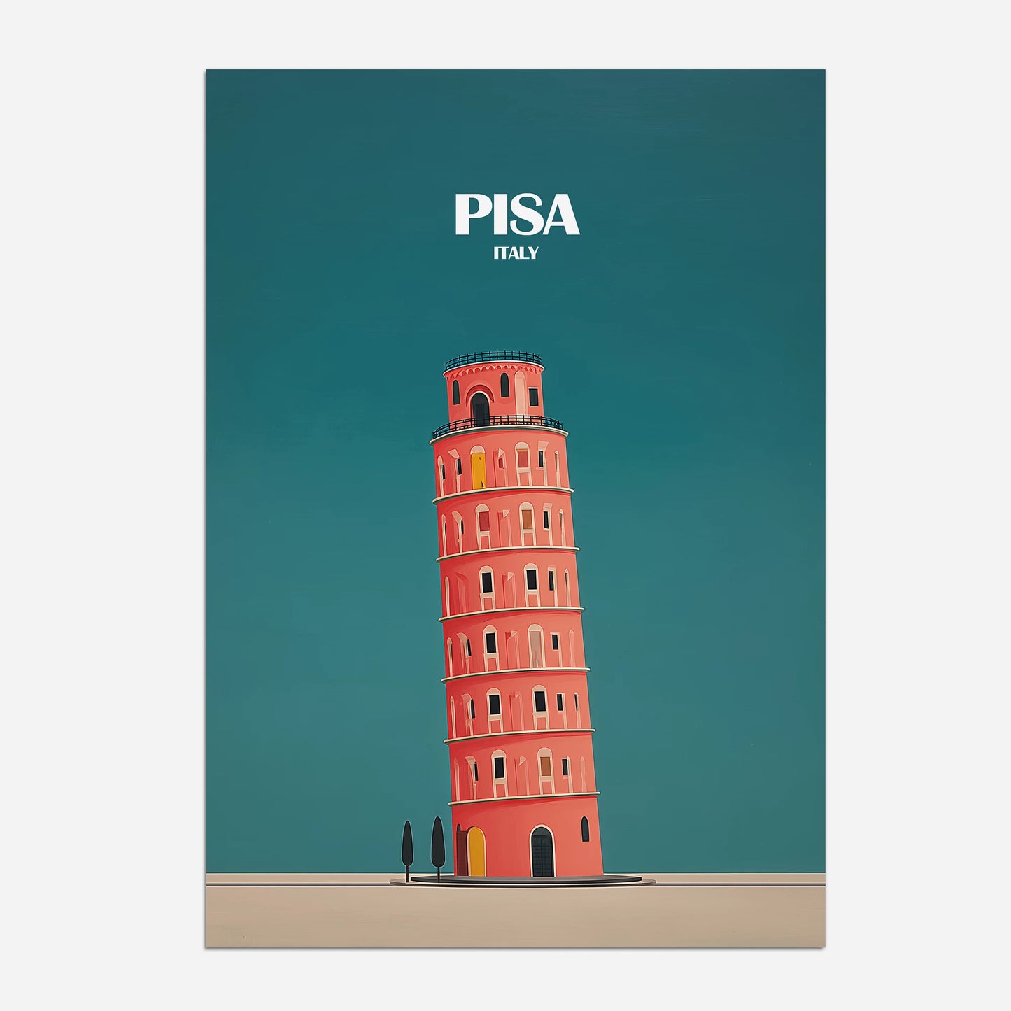 Pisa Italy Europe Travel Poster