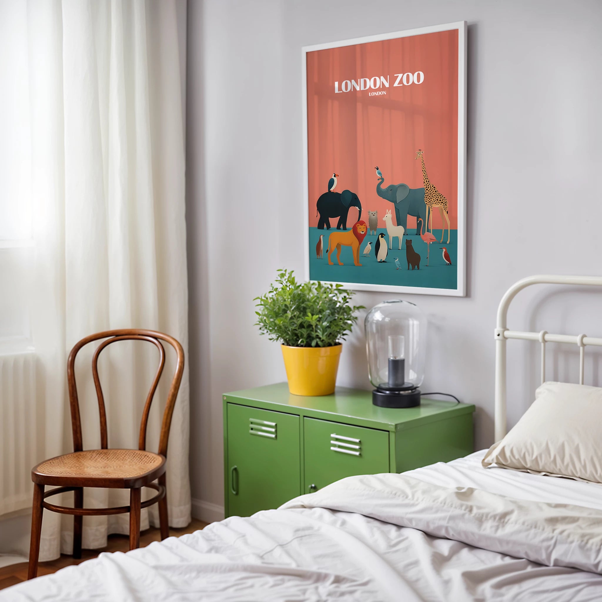 London Zoo England Travel Poster