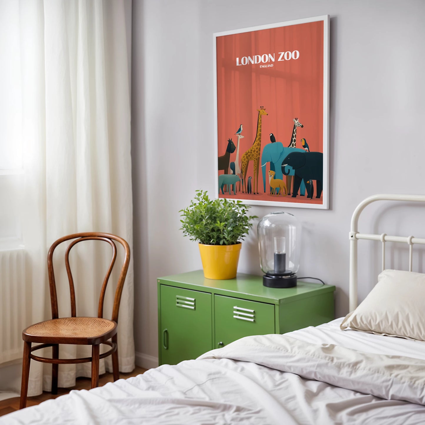 London Zoo England Travel Poster