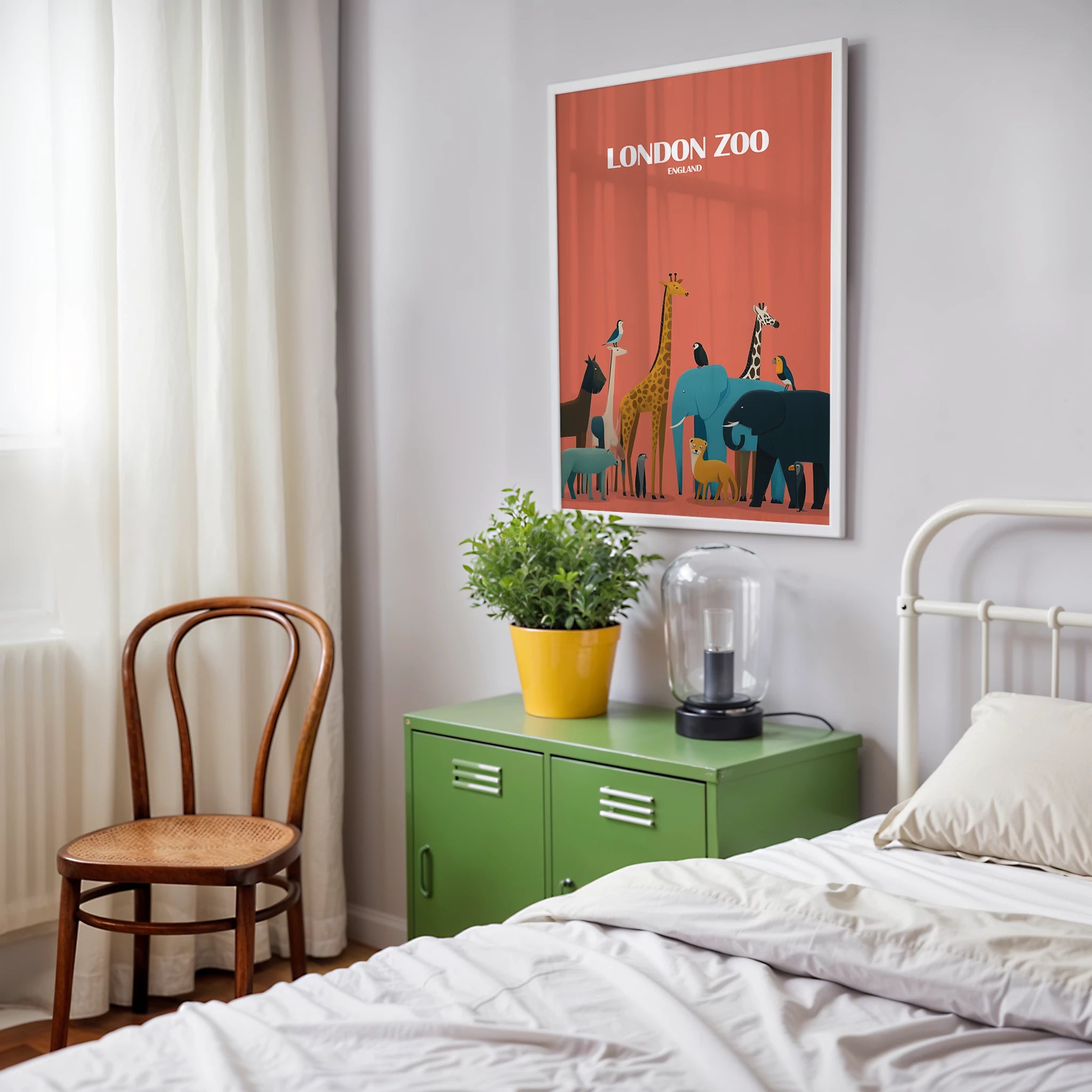 London Zoo England Travel Poster