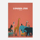 London Zoo England Travel Poster
