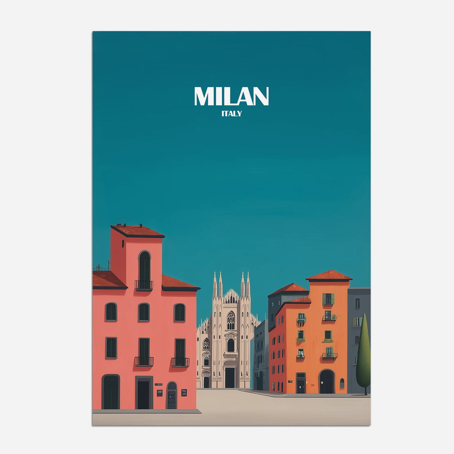 Milan Italy Europe Travel Poster