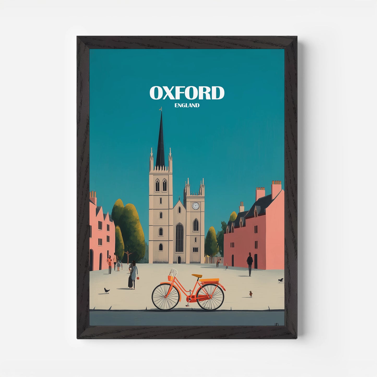 Oxford England Travel Poster