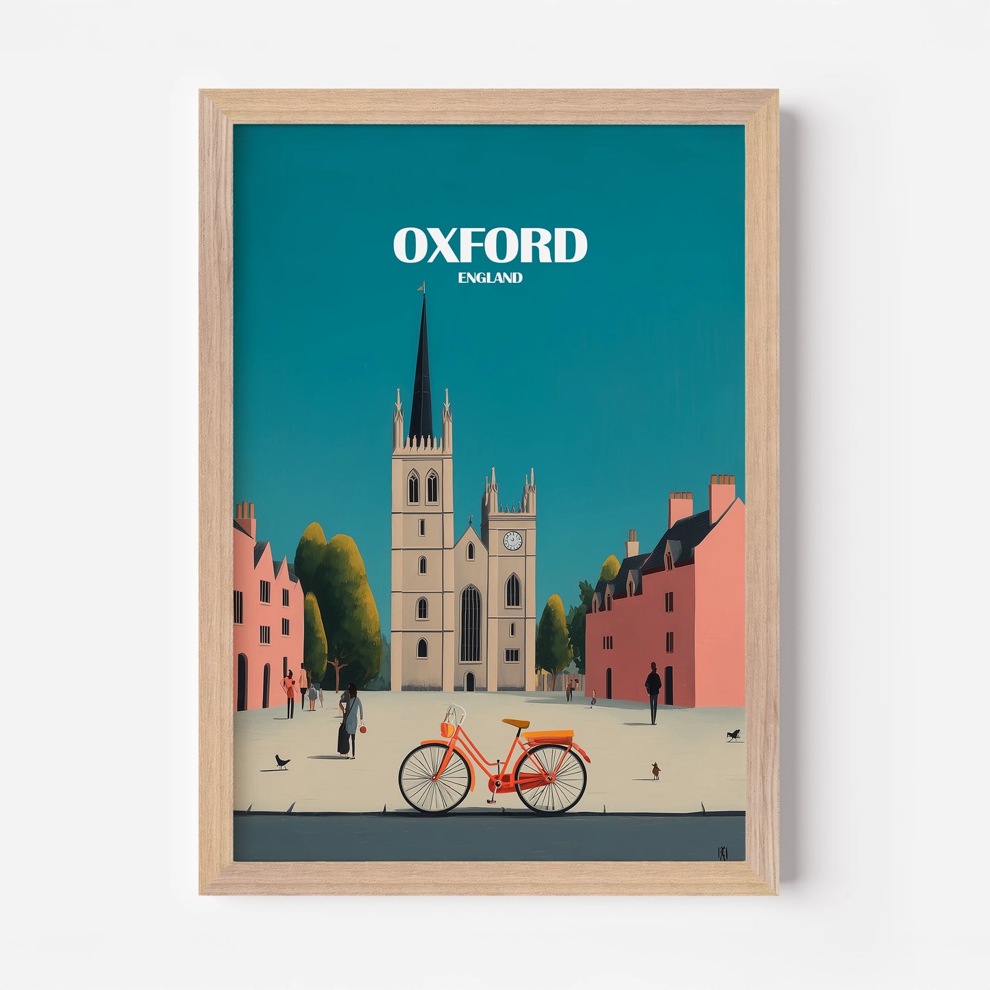 Oxford England Travel Poster