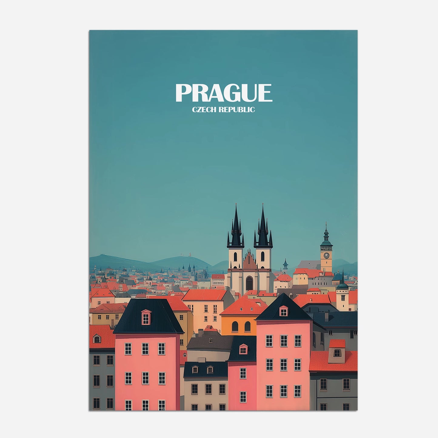 Prague Czech Republic Europe Travel Poster