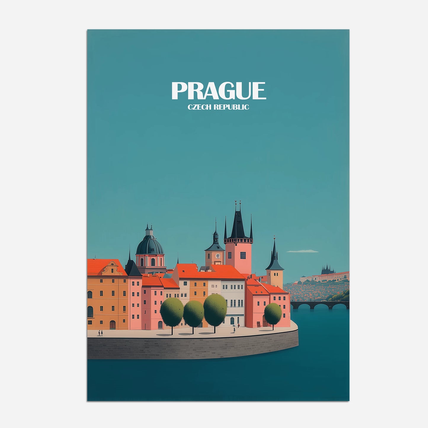 Prague Czech Republic Europe Travel Poster