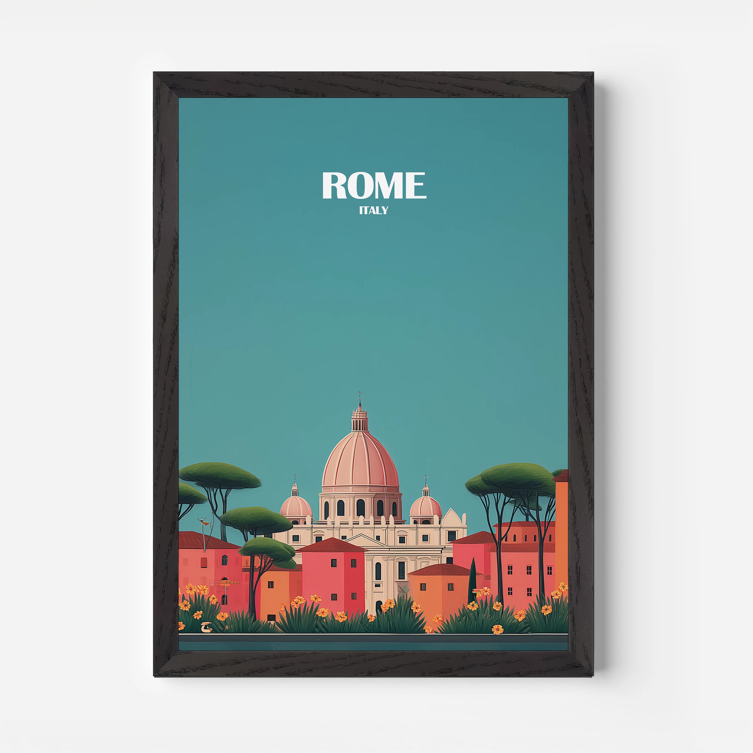 Rome Italy St Peter's Basilica Europe Travel Poster