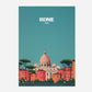 Rome Italy St Peter's Basilica Europe Travel Poster