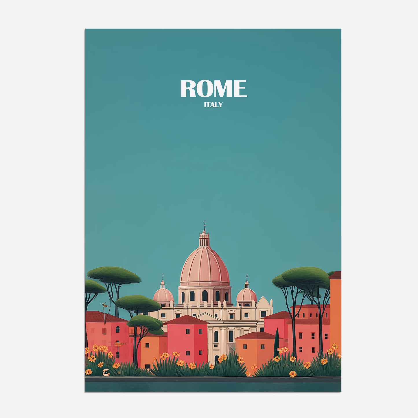 Rome Italy St Peter's Basilica Europe Travel Poster