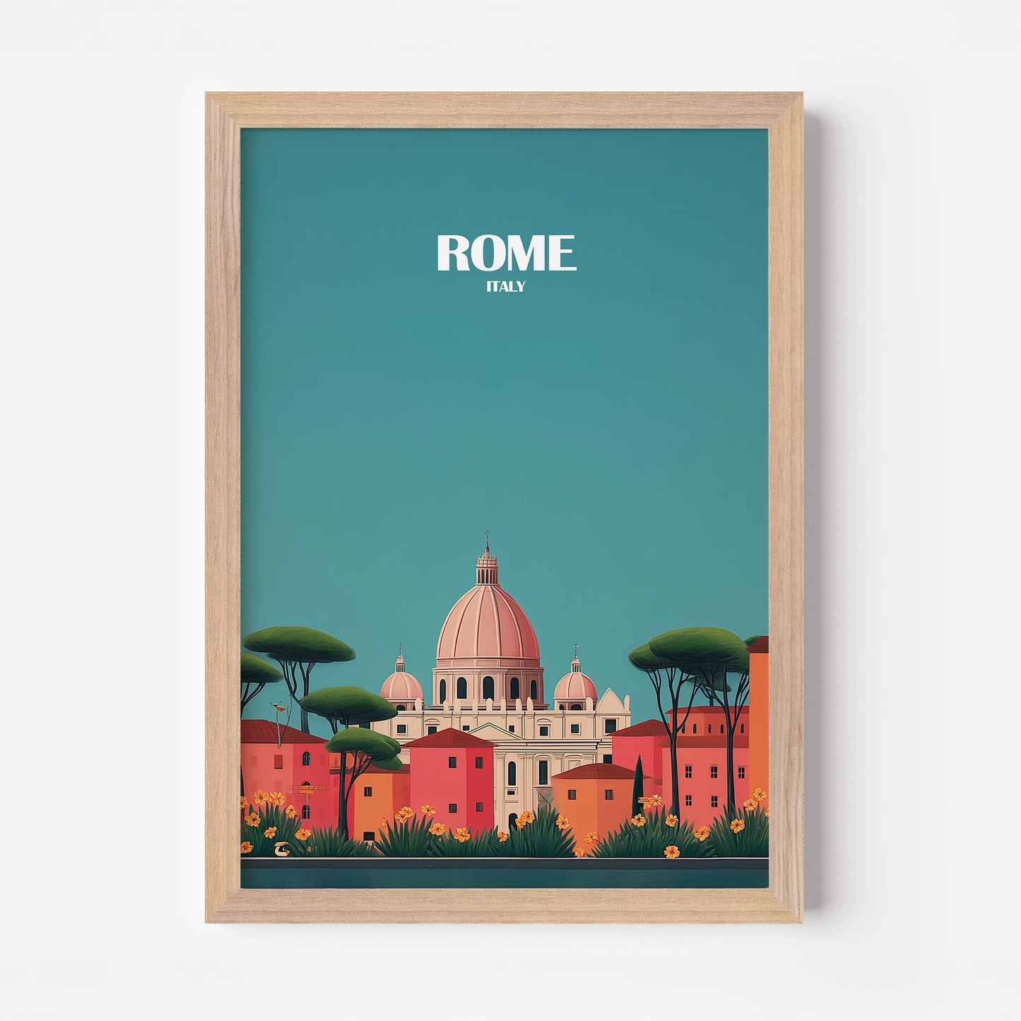 Rome Italy St Peter's Basilica Europe Travel Poster