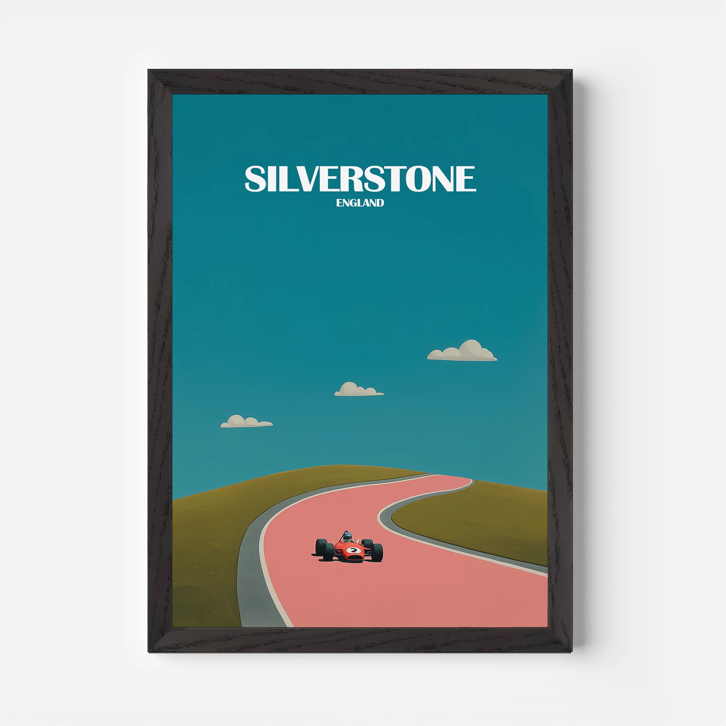 Silverstone Race Track England Travel Poster