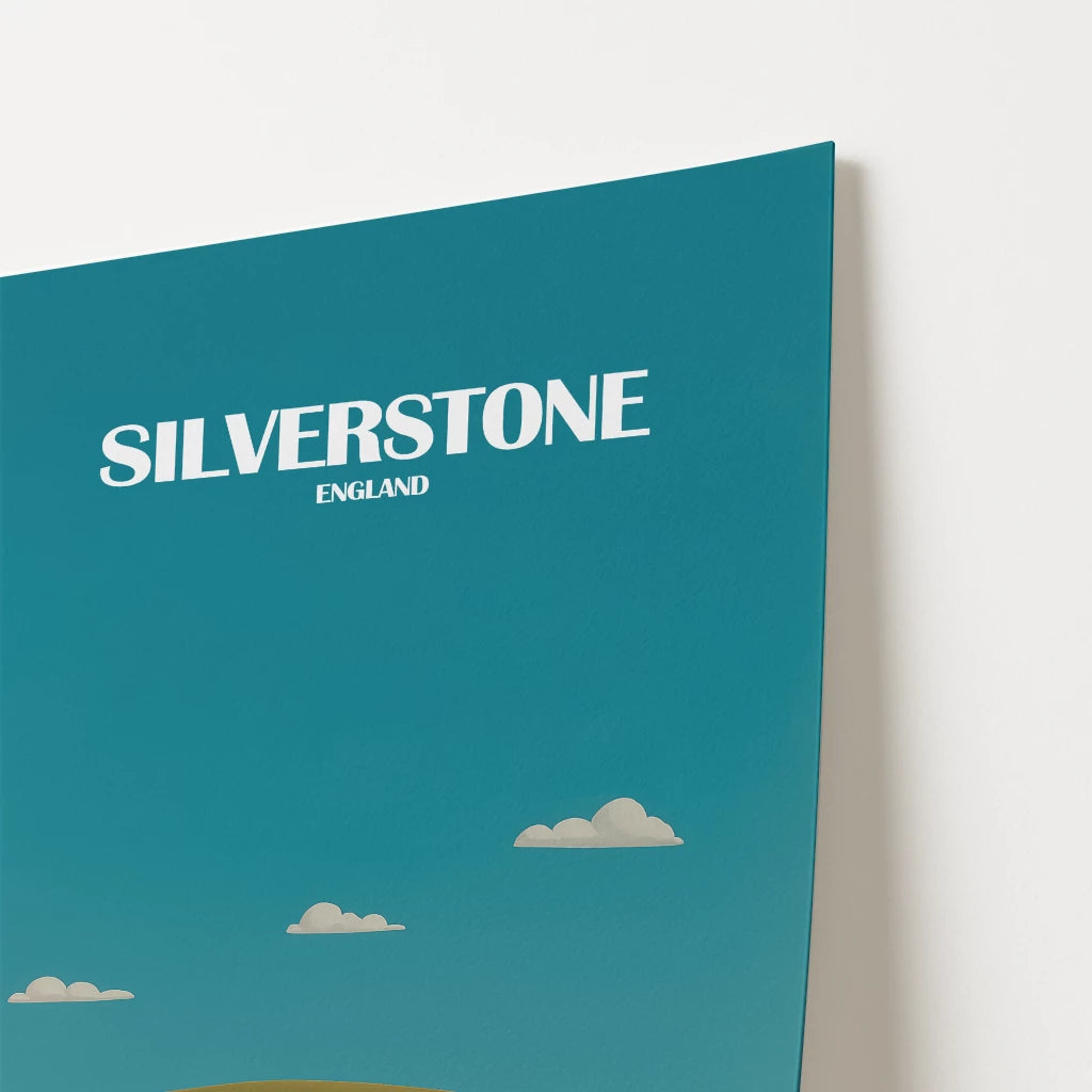 Silverstone Race Track England Travel Poster