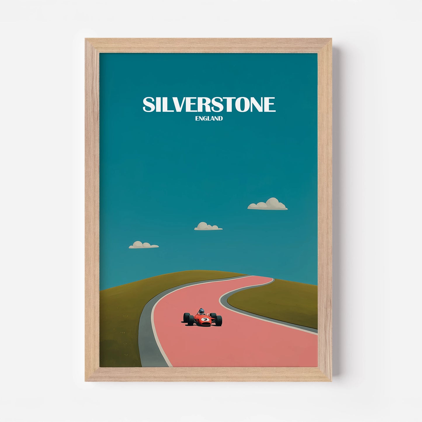Silverstone Race Track England Travel Poster