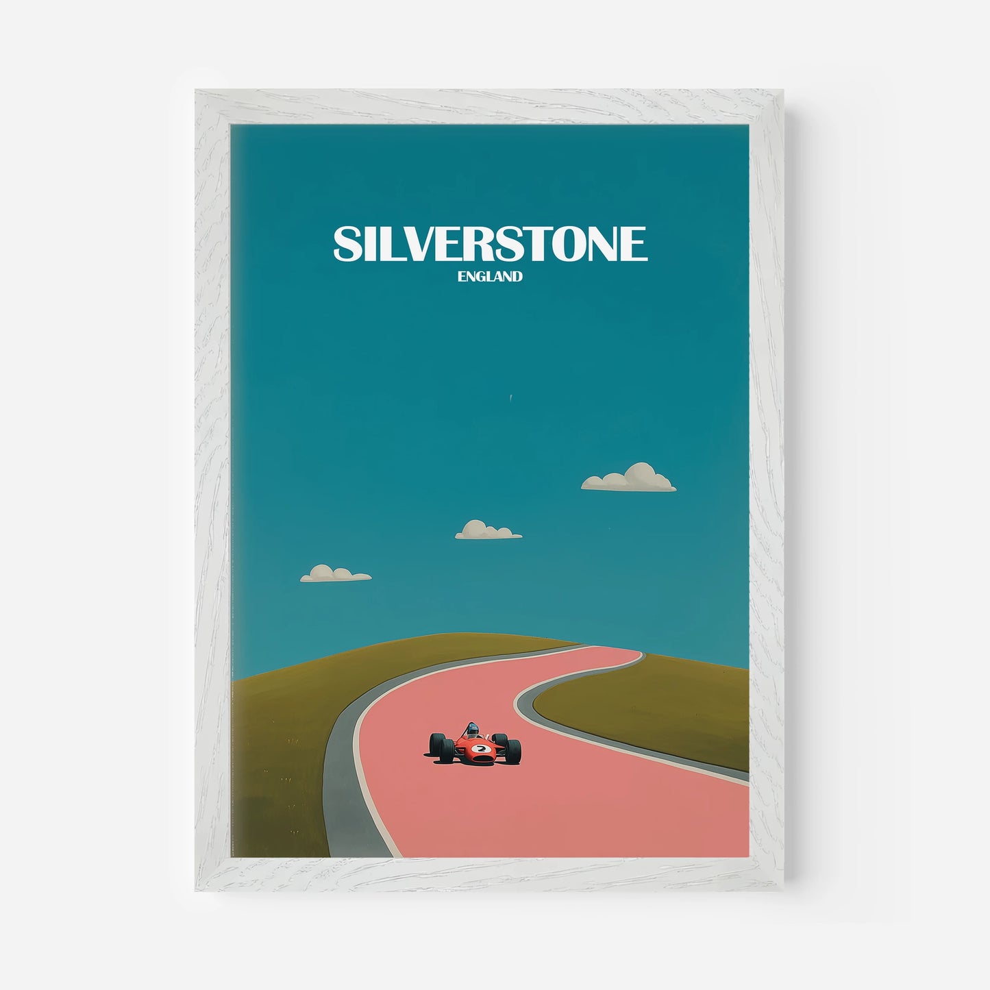 Silverstone Race Track England Travel Poster
