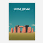 Stone Henge Wiltshire England Travel Poster