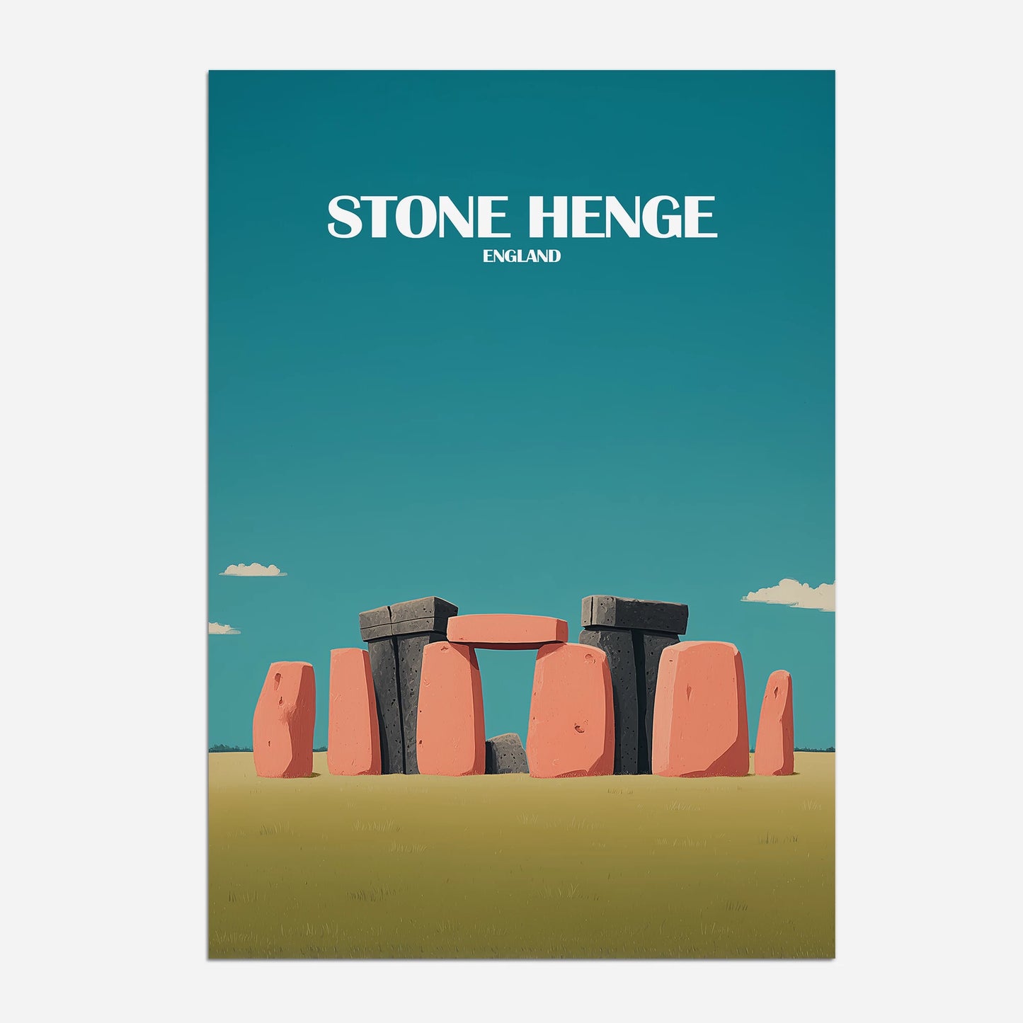 Stone Henge Wiltshire England Travel Poster