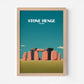 Stone Henge Wiltshire England Travel Poster