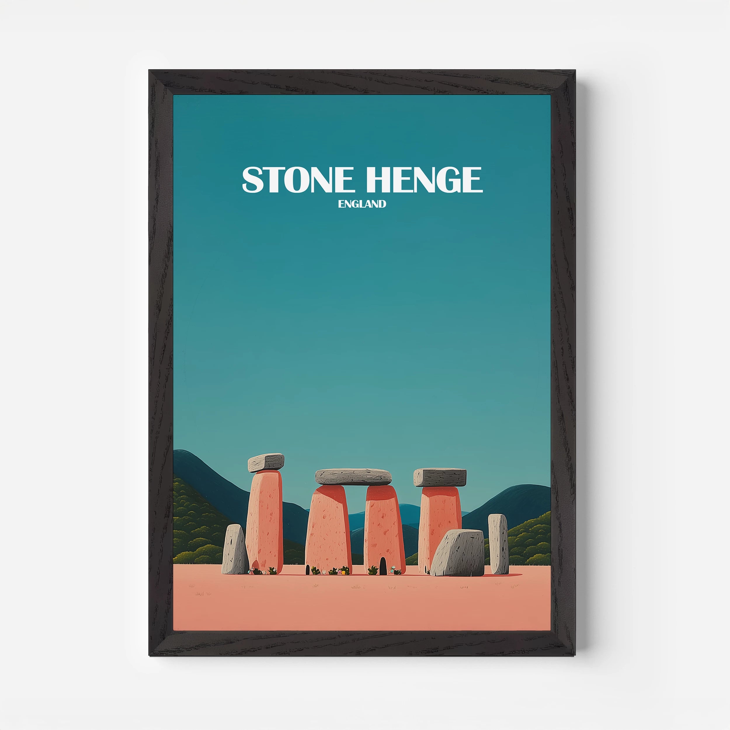 Stone Henge Wiltshire England Travel Poster