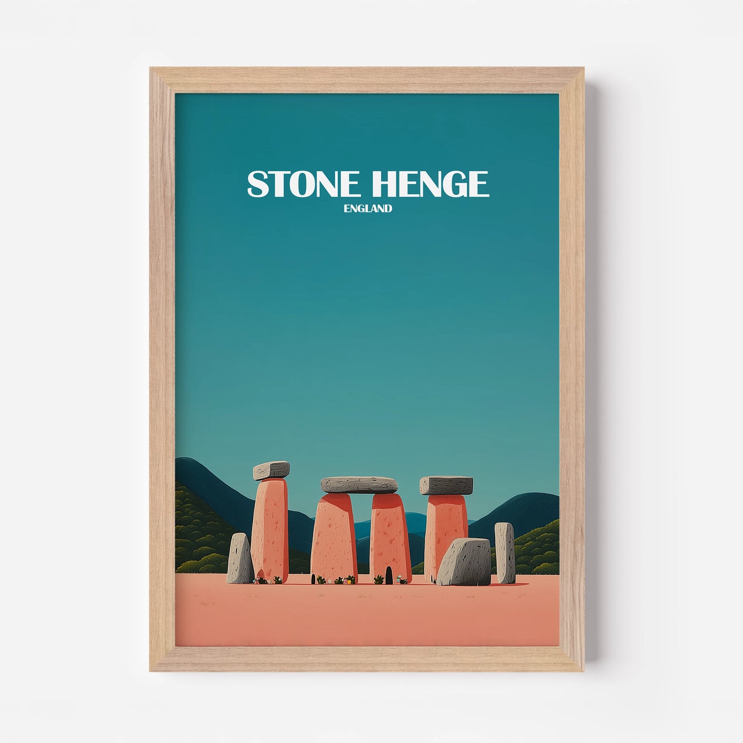Stone Henge Wiltshire England Travel Poster