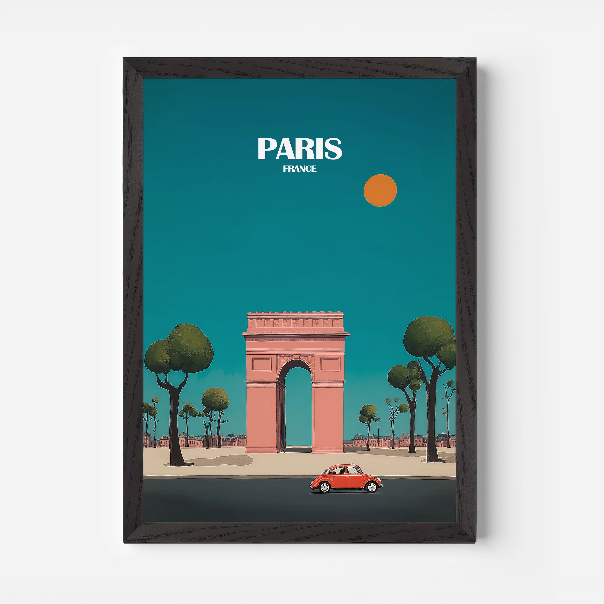 Paris France Arc de Triomphe Europe Travel Poster