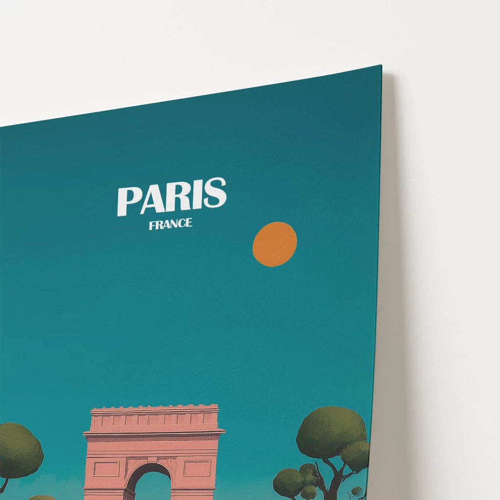 Paris France Arc de Triomphe Europe Travel Poster