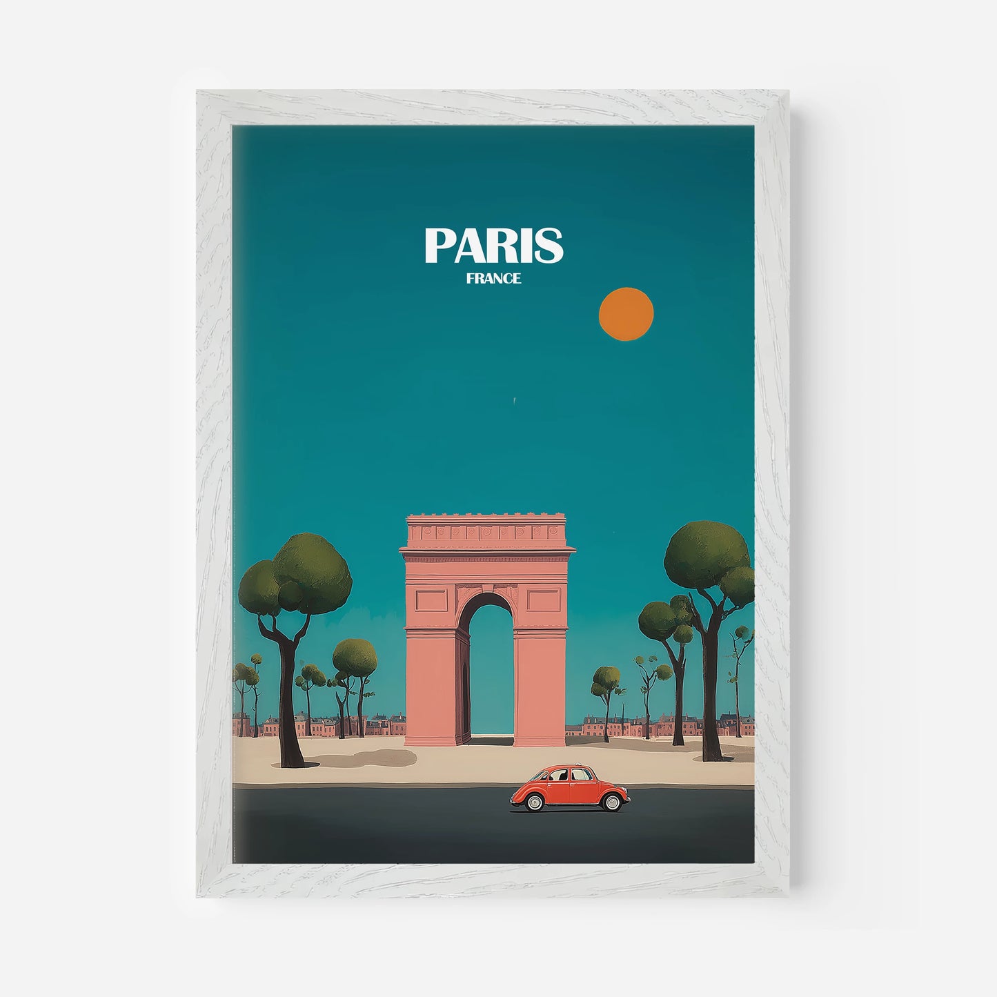 Paris France Arc de Triomphe Europe Travel Poster