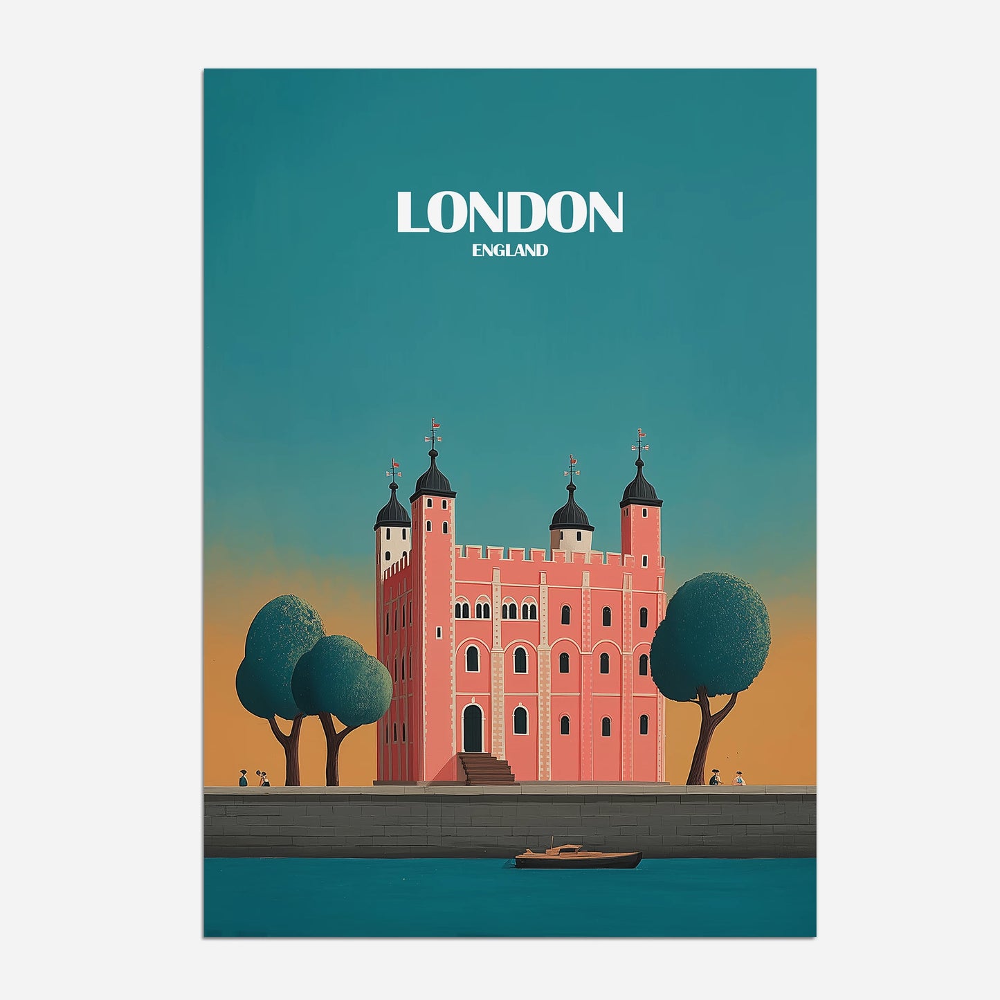 London Tower Of London England Travel Poster