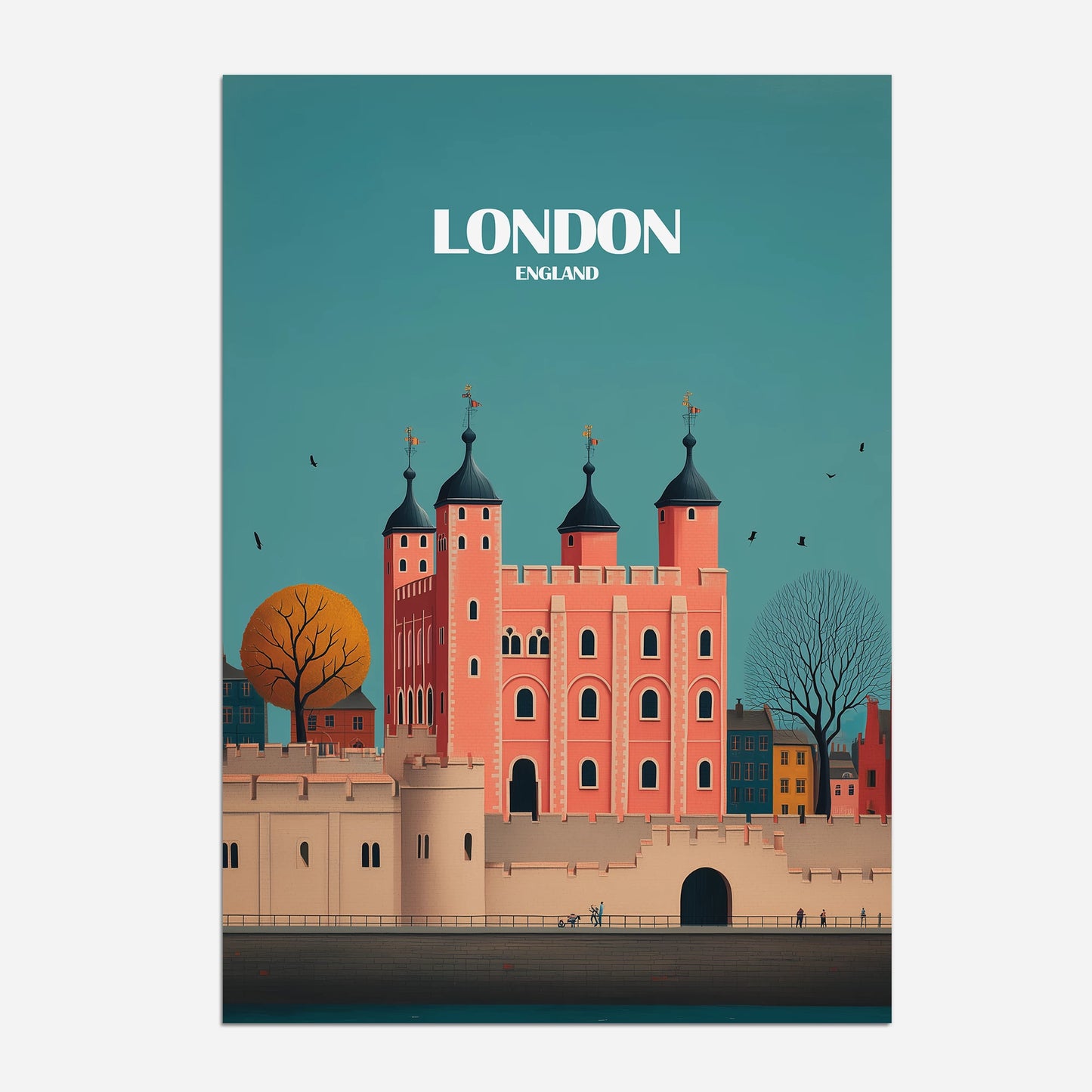 London Tower Of London England Travel Poster