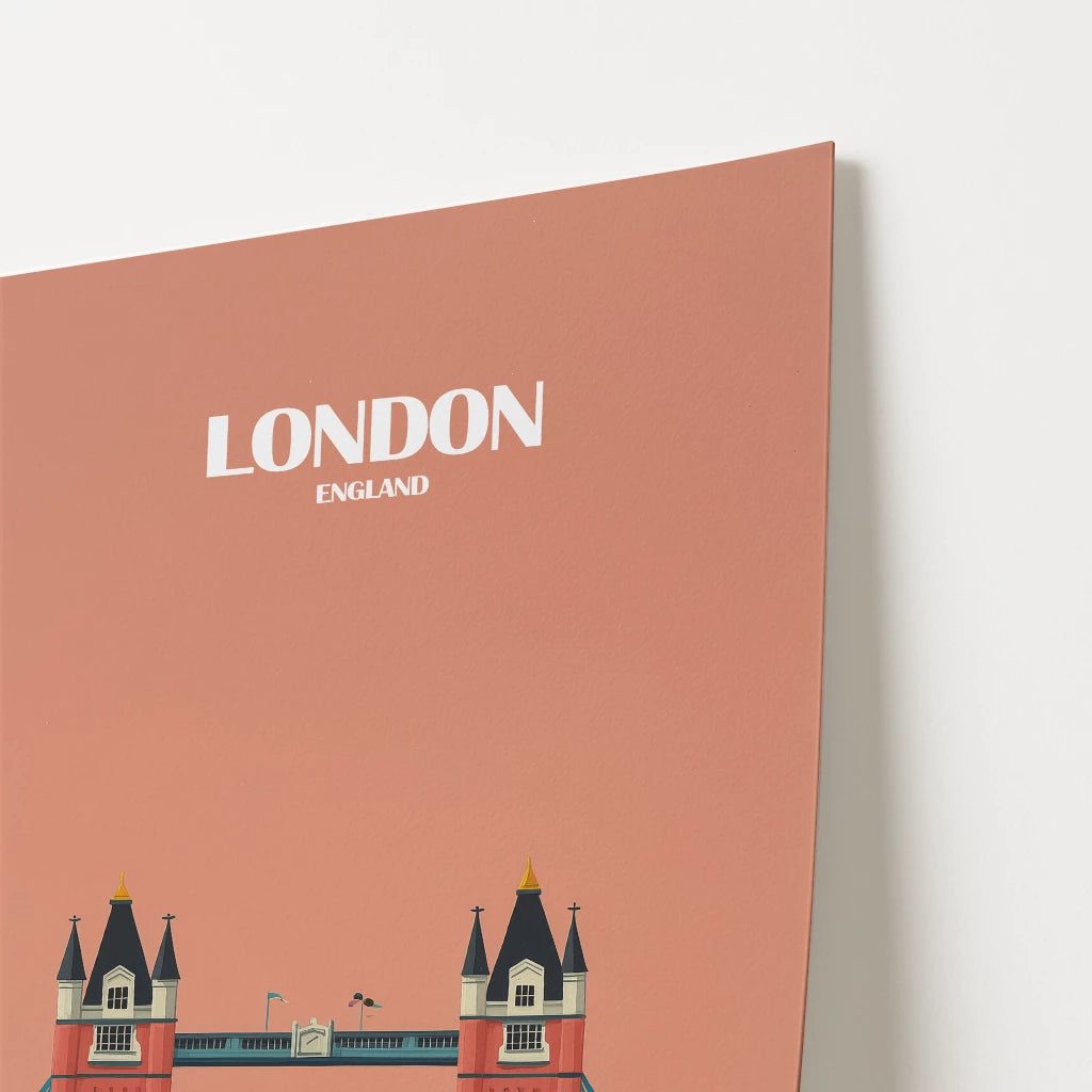 London Tower Bridge England Travel Poster