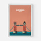 London Tower Bridge England Travel Poster