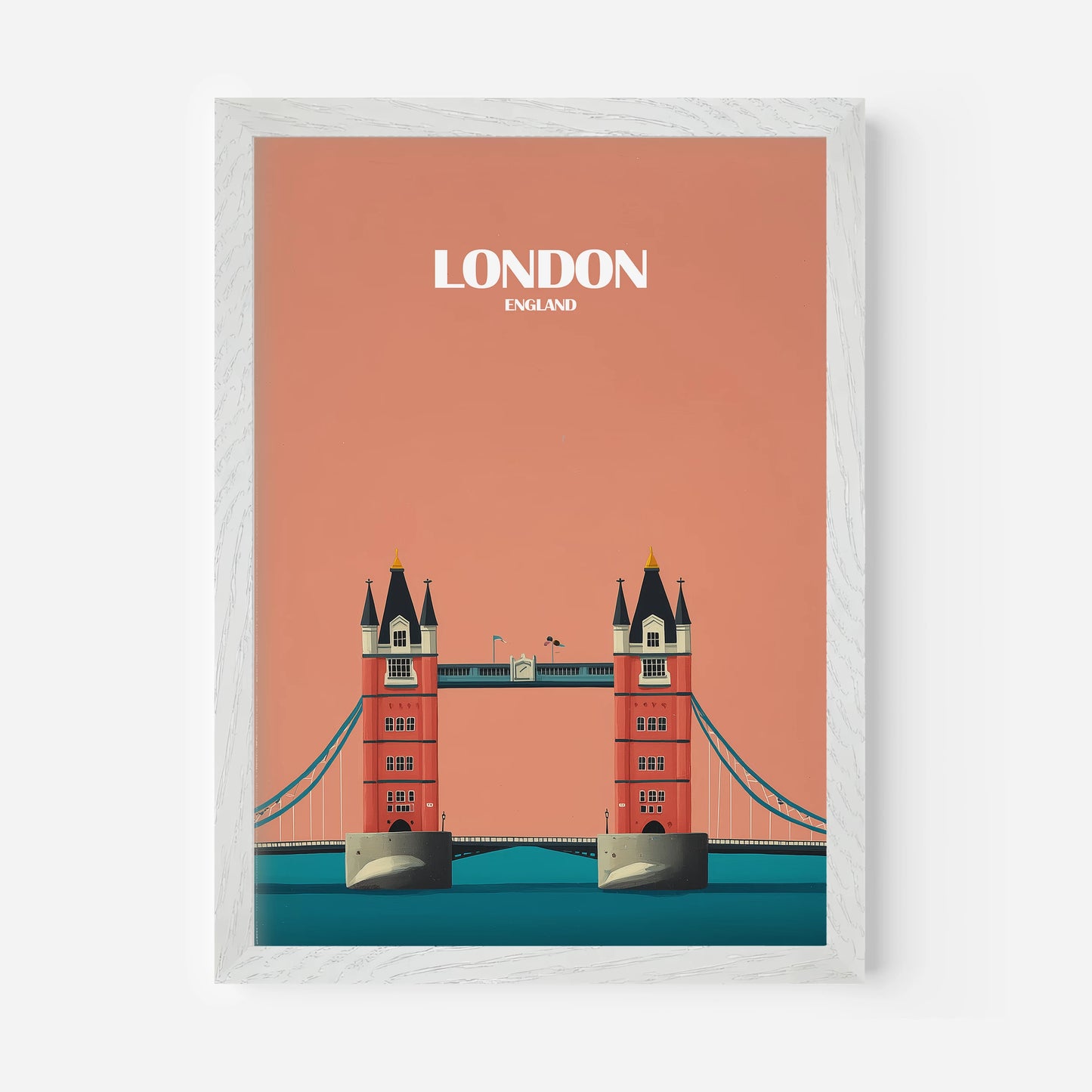 London Tower Bridge England Travel Poster