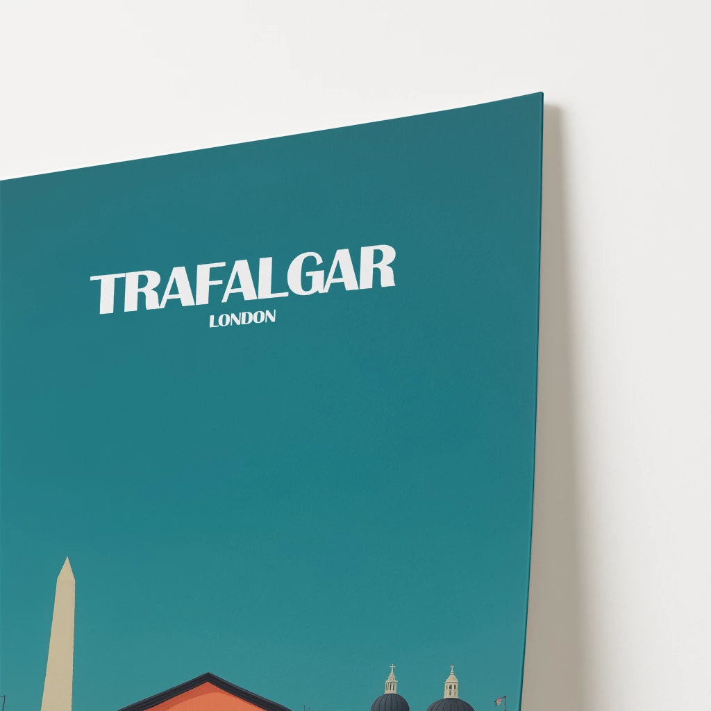 London Trafalgar Square England Travel Poster
